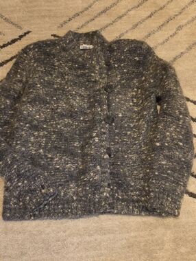 SML Sport Speckled Gray Button-Up Women's Cardigan